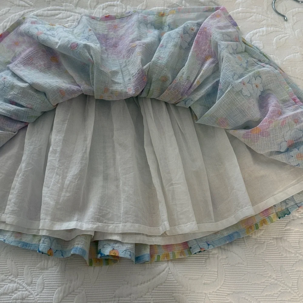 Morley Multicolor Girls  Floral Skirt sz 8